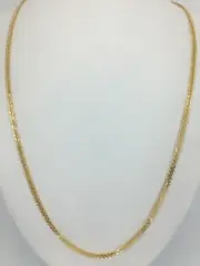 20" 14K Yellow Gold 1.0mm Franco Chain Necklace Lobster Clasp Closur (AP1138620)