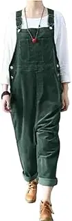 [TaoZiPeach] Winter Corduroy Jumpsuit Women Wide Leg Overalls Color Loose Sleeveless combinaison femme