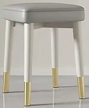 Stacking Stools Set of 4, Simple Dining Table Chair Stacked Living Room Stool with Non-Slip Feet, Heavy Duty and Sturdy for Living Room, Kitchen Home Bedroom,Light Grey