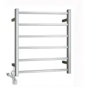 Gama Square Chrome Electric Heated Towel Rack 6 Bars