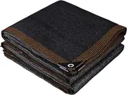 Winemana 50% Black Shade Cloth, 6.6 X 6.6 FT Durable Mesh Tarp with Grommets