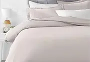 Luxton Linen Colour Quilt Cover Set, 1000TC Premium Soft Microfibre, Solid Plain Color 3pcs Doona Cover Set, Linen Colour, Super King Size