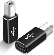 Midi to USB C Adapter (2 Pack) USB B Male to USB C Female Converter for Synthesi