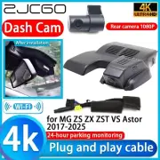 Plug and Play 4K HD Wifi DVR Dash Cam Camera for MG ZS ZX ZST VS Astor 2017-2025