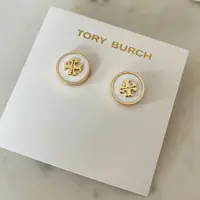 在飛比找PopChill優惠-[二手] 【預購】Tory Burch 雙T圓形白金配色耳環