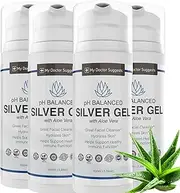 First Aid Silver Gel: pH Balanced Silver Gel with Aloe Vera - Strong 30ppm Silver Gel in a 3.38oz Easy Pump Container: Use for Cuts Scrapes Burns Wound Care and More (4)