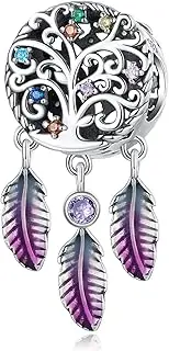 [DOYIS] Tree of Life Charms for Pandora Bracelets,925 Sterling Silver Dream Catcher charm beads,Birthday Jewelry for Woman Teen Girl