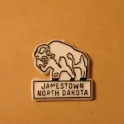 Sacred White Buffalo Bison Lapel Pin Jamestown North Dakota Plastic
