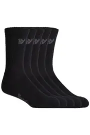 10 x Mens Hard Yakka Crew Work Black Workwear Socks Y20035 Shoe Size 7-12