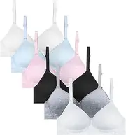 [Sivenny] Teens Girls Training Bras Big Kids Lightly Padded Adjustable Sports Bra