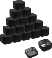 Metal Square Candle Jars Candle Tins 3 Oz for Candles Making, Empty Candle Conta