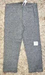 NWT Old Navy Girl's Heather Gray Knit Cropped Capri Leggings XL 14 Yrs