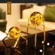 【招財黃色水晶球擺件-多款可選-1款/組】輕奢家居辦公室桌面裝飾品-90402