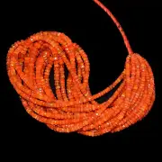 AAA+ Orange Ethiopian Welo Opal Gemstone Faceted Rondelle Beads 8inch Strand