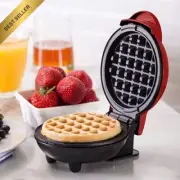 Mini Waffle Maker Portable Electric Non-Stick Belgian Waffle Iron 4 Inch with Ba