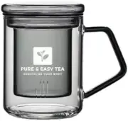 Glass Tea Infuser Mug Lid Modern Borosilicate Filter Steeping Cup Best Gift Leaf