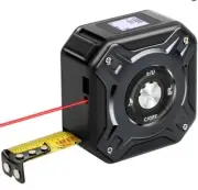 2 In 1 Laser & Tape Measure. Black Laser Distance Meter