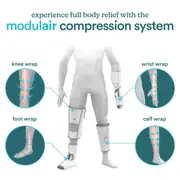 Homedics Modular Knee Compression Wrap + Controller Light Grey