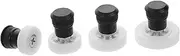 HEALSOPTHY 4pc Pottery Trimming Tools Kit Round Synchronized Rotation Trim Spinners for Clay Ceramic Pottery Making