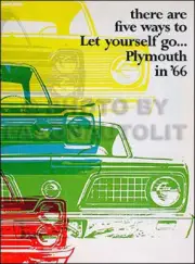1966 Plymouth Color Sales Catalog Belvedere Satellite Fury Barracuda Valiant VIP