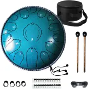 Steel Tongue Drum - 15 Notes, 12 Inches Handpan Drum for Meditation, Yoga & Musi