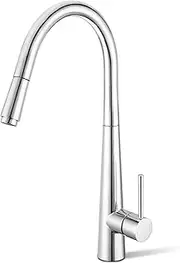 ACA International WELS Kitchen Tap Pull Out Brass Spray Head Kitchen Mixer Tap 360° Swivel Laundry Sink Faucet Taps (Chrome)