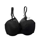 NATORI 741258 Underwire Lined Lace Contour Plunge Bra size 34H Dark Grey NWT