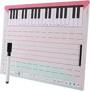 GRADENEVE 1 Set Staff Whiteboard Reusable Stave Whiteboard Keyboard Practice Board Portable Piano Keyboard Dry Erase Music Staff Lap Portable Whiteboard Music Poster Erasable Pick Cardboard