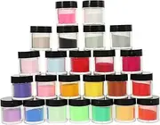 Healeved 24 Colors Nail Art Powder Crystal Carved Diy Manicure Powder Nail Art Manicure Decorative