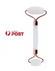 White Jade Travel Roller Facial Massager Beauty Tool, Rose Gold AUS