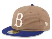 Brooklyn Dodgers Wax Canvas Retro Crown New Era 59FIFTY Fitted 7 5/8 Hat Cap