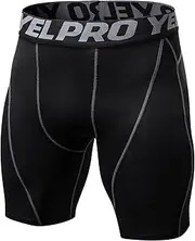 [Ruowuhen] Men's Compression Shorts, Tights Men's Short Quick-Drying Base Layer Underpants Breathable Running Shorts Training Shorts