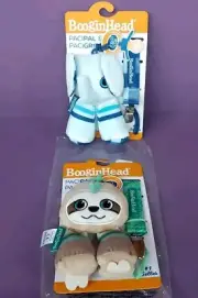 BooginHead Lot Of 2 Plush PaciPal Universal Pacifier Holder (Sloth & Elephant)