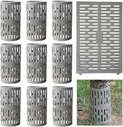 10 PCS PVC Tree Trunk Protector,Resizable New Tree Protection Fence Sapling Guard Wrap Tubes Tree Guard Bark Plant Protectors | Protects Against Sun Scald,Squirrel,Mowers,Trimmers,Animals (10 PCS)