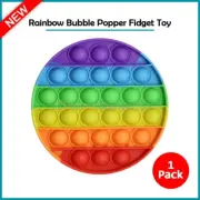 Fenzer Bubble Pop Fidget Sensory Stress Rainbow Circle Fidget Toy Poppers