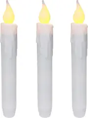 Flickering Taper Candles LED Drip Flameless Candles, Battery Operated with Timer