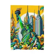 Velveteen Plush Blanket New York City Statue Liberty Vibrant Home Decor
