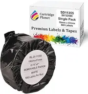 Cartridge Planet Compatible Multi Purpose Label Roll for Dymo SD11355 S0722550 19mm x 51mm 500 Labels for Dymo LabelWriter 450 450 Turbo 450 Twin Turbo 450 Duo 4XL SE450 310 320 330 400 SE300 Wireless