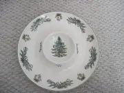 Spode Christmas Tree Garland Chip & Dip Platter 1938 NEW