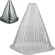 Relaxdays Plant Hat, Set of 10, Snail Protection, Frost Protection, H x W x D: 22 x 19 x 19 cm, Plastic Plant Hat, Grey