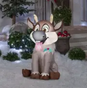 Gemmy 3.5' Disney Airblown Baby Sven Lighted Christmas Inflatable Yard Decor