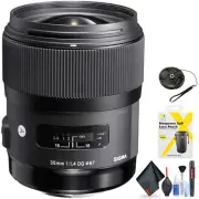 Sigma 35mm f/1.4 DG HSM Art Lens for Nikon F for Nikon F Mount + Accessories (In
