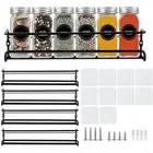 4PCS Spice racks Organiser Metal Wall Mounted Spice Shelf for Kitchen cupboard