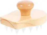 SHERCHPRY Head Washing Comb Portable Wooden Shampoo Brush for Scalp Massage Hair Cleansing for All Hair Stimulates Growth for Home Travel