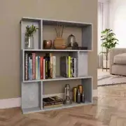 NNEVL Book Cabinet/Room Divider Concrete Grey 80x24x96 cm Engineered Wood