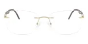 Square Rimless Metal Men's Glasses Online Gold Size 55 - Lenses Included - Private Health Rebate - Blue Light Block - SmartBuy Collection