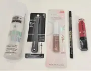 Lot of 5 eyeliner + covergirl Starlit wet n wild Red lipstick Lightning Glow +