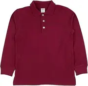 Leveret Kids & Toddler Boys Girls Long Sleeve 100% Cotton Uniform Polo Shirt Variety of Colors (Size 2-14 Years)