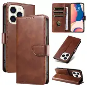 iPhone Wallet Leather Case For 16 15 14 13 12 11 Pro Max Flip Cover Card Slots