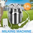 14L Electric Milking Machine Impulse Pump Stainless Steel Bucket Goat Milker AU